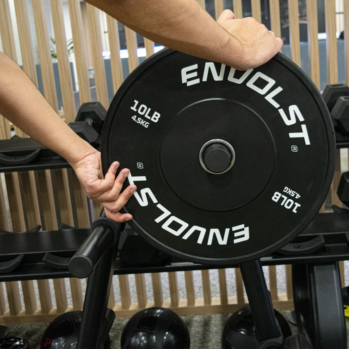 Anilha Olímpica Bumper para Crossfit e LPO 10Lb Envolst