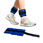 Tornozeleira caneleira em vinilona azul profissional 5kg Envolst - par