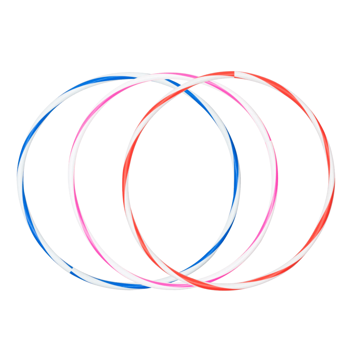 Arco de ginástica rítmica bambolê em espiral 60cm de diâmetro Gracios - Azul e Branco