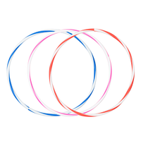 Arco de ginástica rítmica bambolê em espiral 60cm de diâmetro Gracios - Azul e Branco