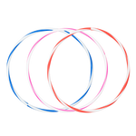 Arco de ginástica rítmica bambolê em espiral 60cm de diâmetro Gracios - Azul e Branco