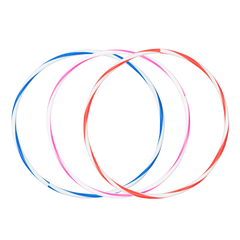 Arco de ginástica rítmica bambolê em espiral 60cm de diâmetro Gracios - Azul e Branco