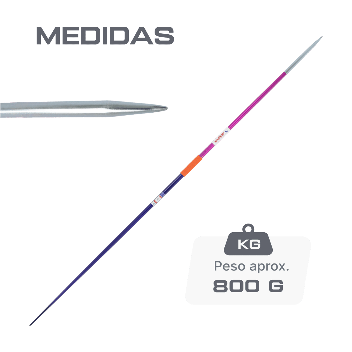 Dardo de duralumínio e aço 800g Air Flyer IAAF Polanik