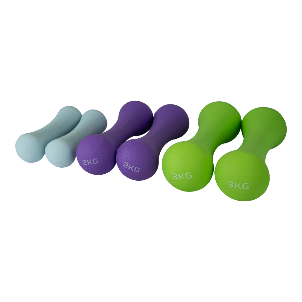 Conjunto 6 Halteres Neoprene 1, 2 e 3kg e Suporte Envolst