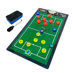 Prancheta tática magnética dupla face com caneta para treinamento de Futebol Society Pista e Campo