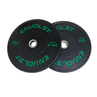 Anilha Olímpica Bumper para Crossfit e LPO 25Lb Envolst