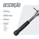 Puxador Barra Reta 50cm Pulley Cromado Maciço com Giro Envolst