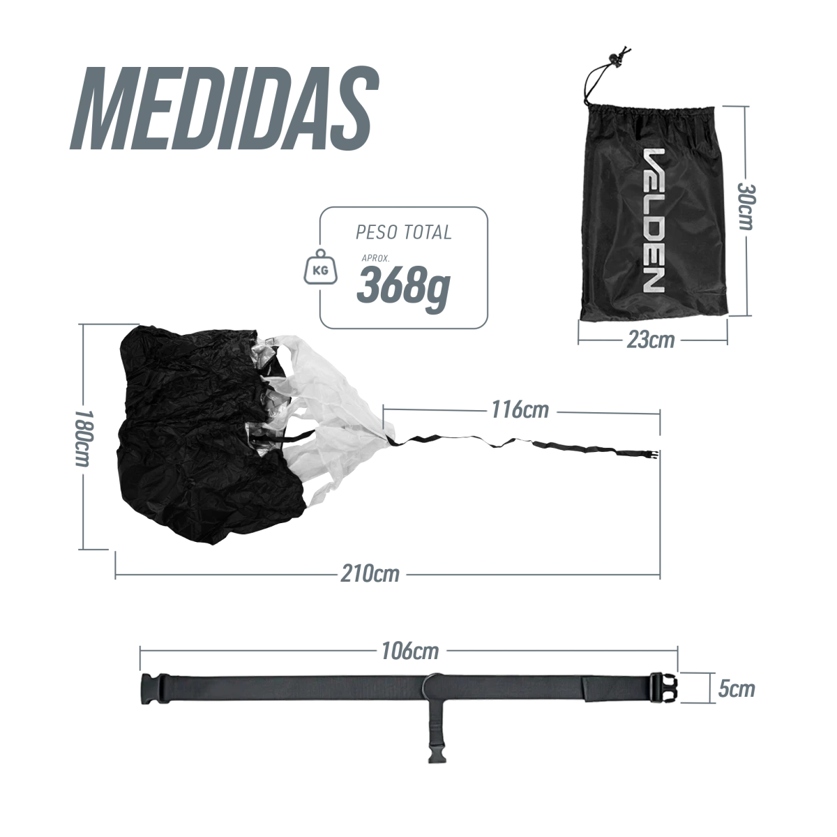 Paraquedas de treinamento 1,80m Velden
