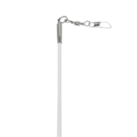  Estilete Ginástica Rítmica Fibra Vidro 50cm Branco Gracios - Empunhadura Preta