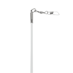  Estilete Ginástica Rítmica Fibra Vidro 50cm Branco Gracios - Empunhadura Preta