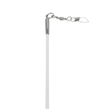  Estilete Ginástica Rítmica Fibra Vidro 50cm Branco Gracios - Empunhadura Preta