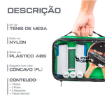 Kit ping pong tênis de mesa com raquetes, bolinha, bolsa e rede retrátil Pista e Campo