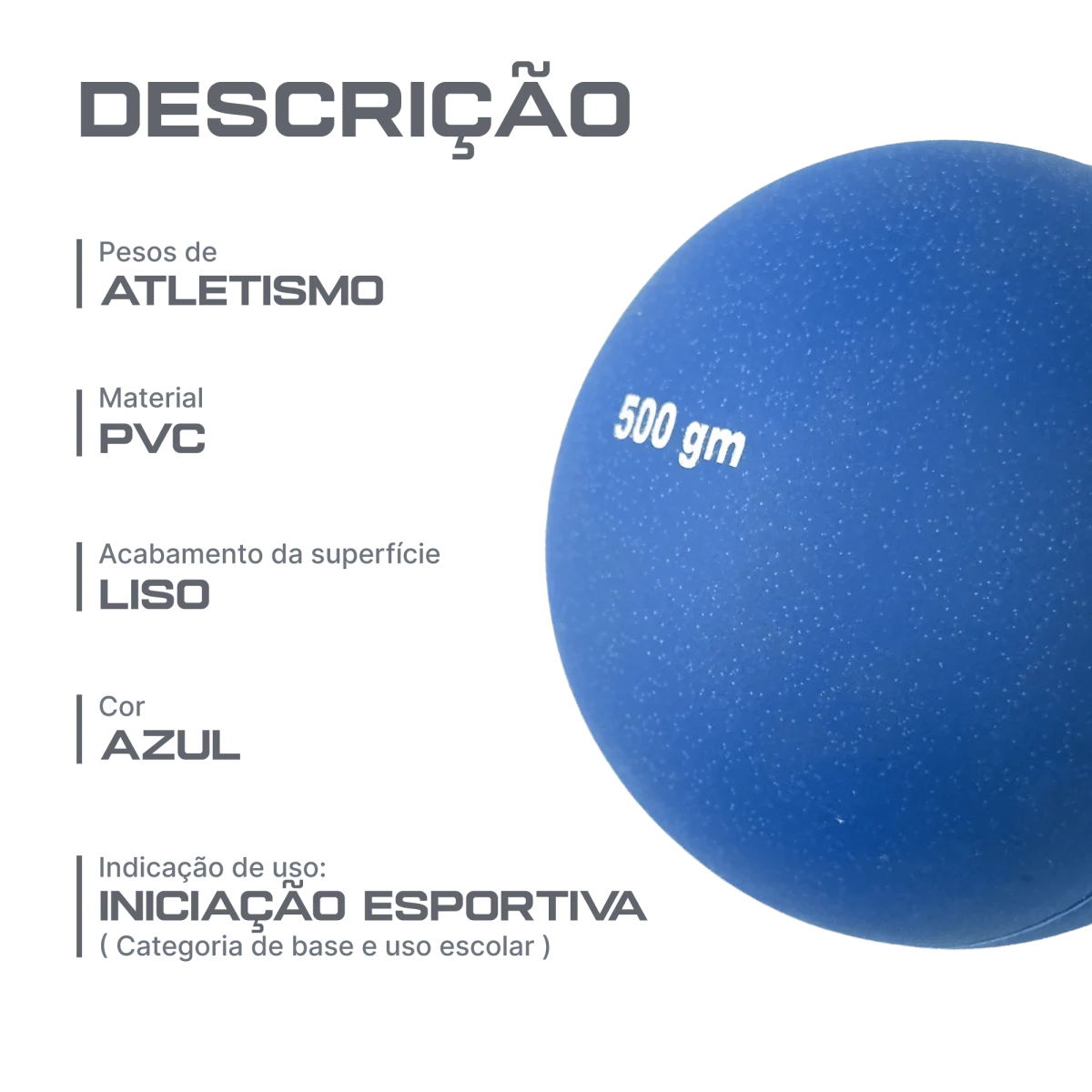 Peso de PVC 500g Pista e Campo