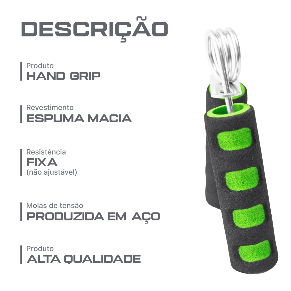 Hand Grip revestido de espuma Envolst - Preto
