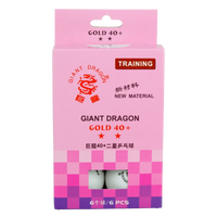 Bolinha de tênis de mesa 2 estrelas Gold Giant Dragon - cnj com 6 und - BRANCA