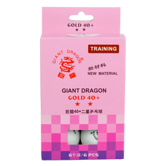 Bolinha de tênis de mesa 2 estrelas Gold Giant Dragon - cnj com 6 und - BRANCA