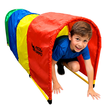 Túnel Lúdico Colorido para Recreação Infantil Pista e Campo