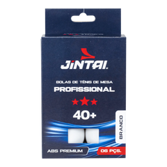 Bolinha de tênis de mesa 3 estrelas Premium Jintai - cnj com 6 und - BRANCA