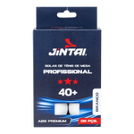 Bolinha de tênis de mesa 3 estrelas Premium Jintai - cnj com 6 und - BRANCA