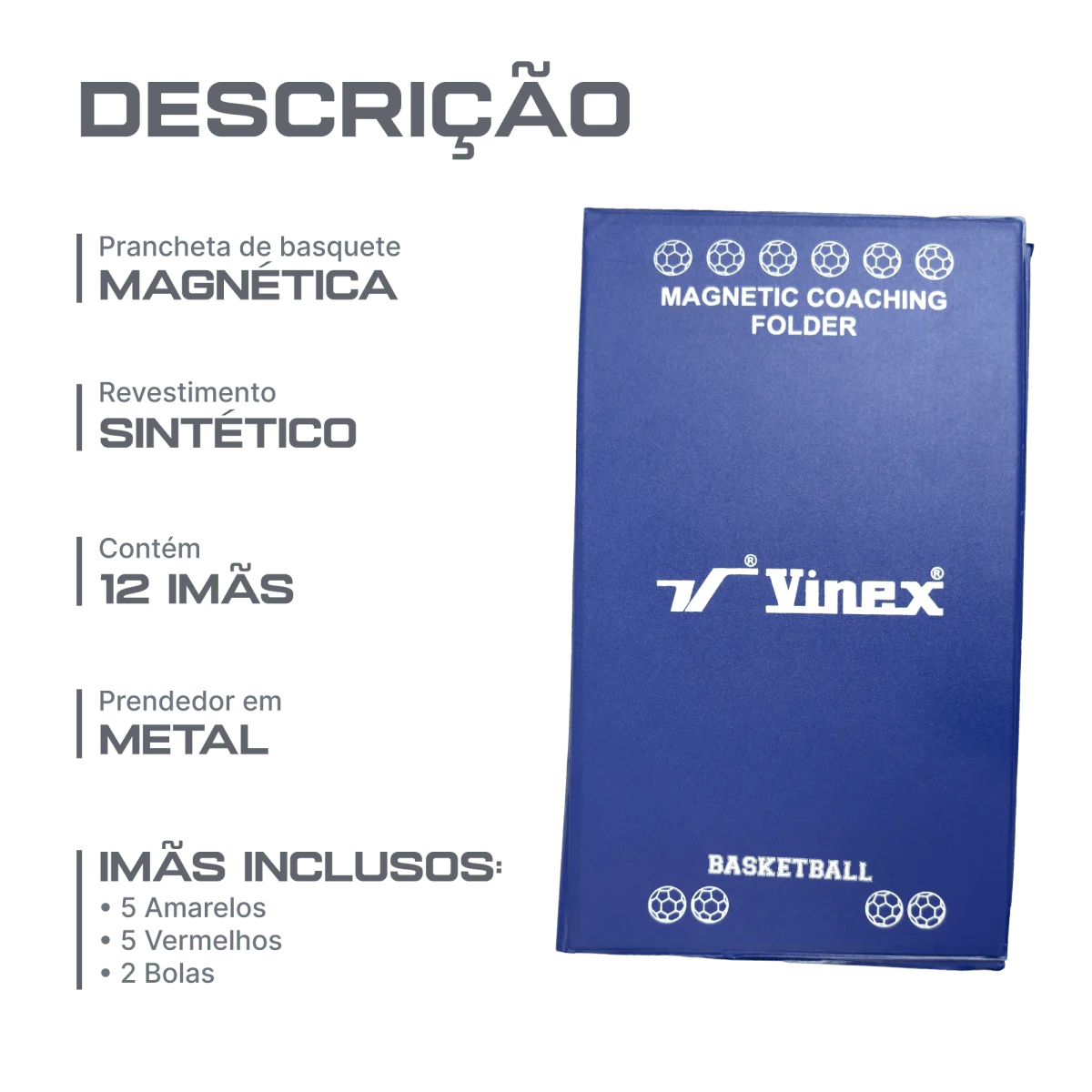 Prancheta magnética para treinador de handebol Vinex