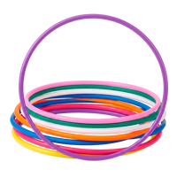 Arco Bambolê Infantil Plástico Avulso Colorido 63 e 75cm Reises
