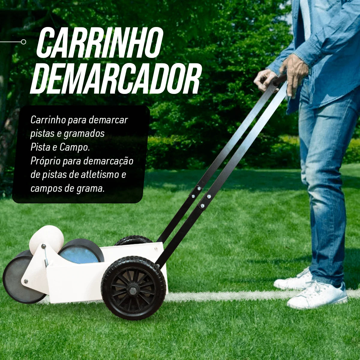 Carrinho para demarcar gramados e pistas com tinta (rolo) Velden