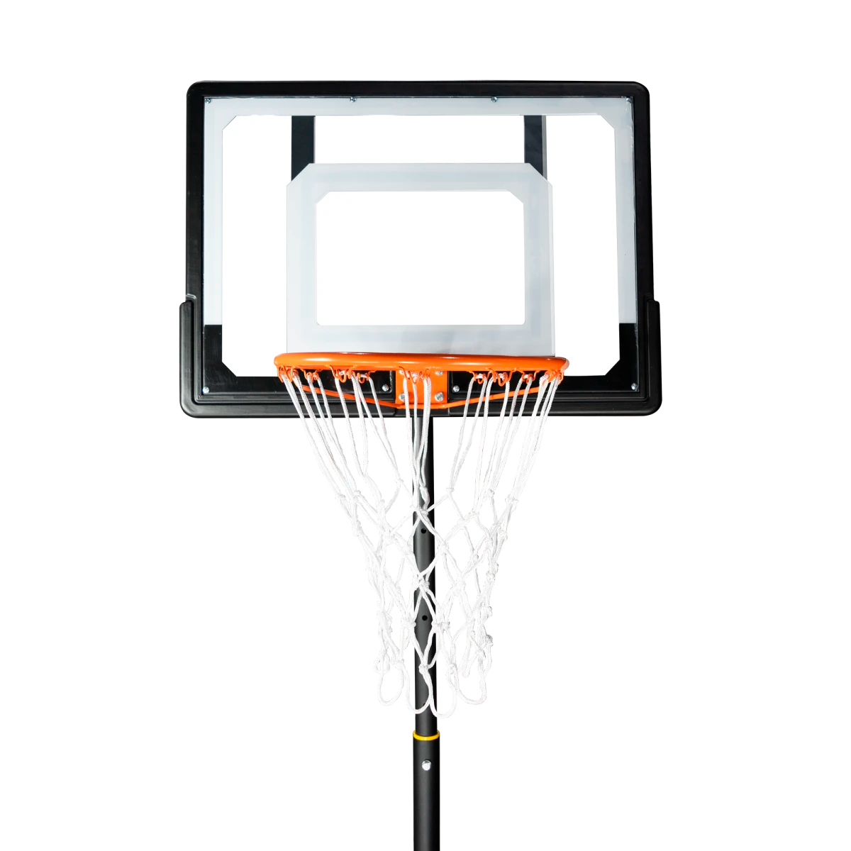 Tabela de basquete infantil juvenil móvel com poste, quadro de policarbonato e aro Velden