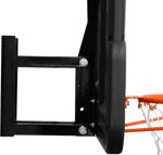 Tabela de basquete de parede quadro transparente de 110x74cm com aro e rede Velden