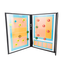 Prancheta tática magnética com caneta para treinamento de voleibol Pista e Campo - Modelo pasta preta