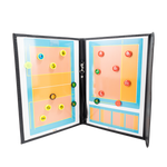 Prancheta tática magnética com caneta para treinamento de voleibol Pista e Campo - Modelo pasta preta