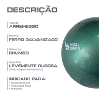 Peso de ferro 3kg Pista e Campo