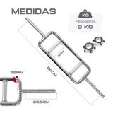 Barra de Musculação H Romana Maciça 28mm com Rosca Envolst