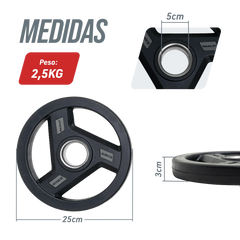 Anilha Olímpica com Anel de Metal 2,5Kg Envolst