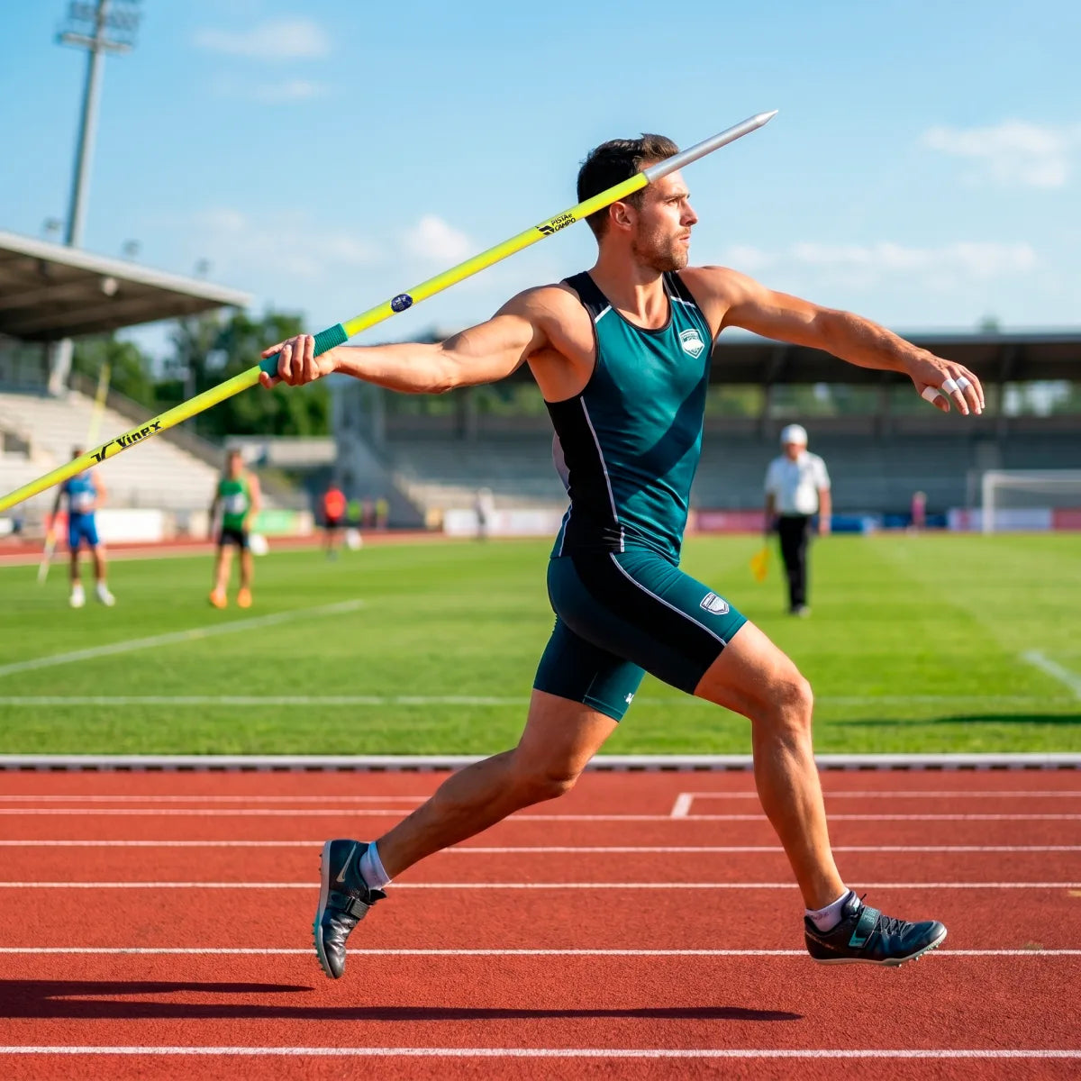Dardo de atletismo de duralumínio e aço 700g WA-IAAF Vinex (JAL-CH700)