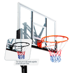 Tabela de basquete adulto móvel com poste, quadro de acrílico e aro modelo premium Velden