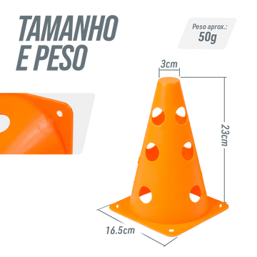 Cone Furado para Treinos de Agilidade 23cm Velden - Unidade
