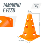 Cone Furado de sinalização de plástico 23cm Pista e Campo - Verde