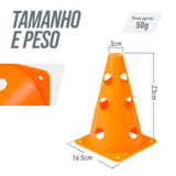 Cone Furado de sinalização de plástico 23cm Pista e Campo - Verde