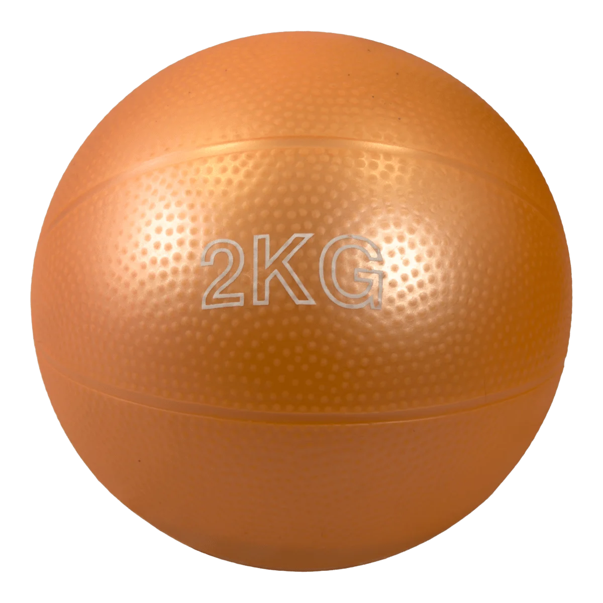 Bola de exercícios (medicine ball econômica) de pvc com areia 2kg laranja Pista e Campo