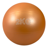 Bola de exercícios (medicine ball econômica) de pvc com areia 2kg laranja Pista e Campo