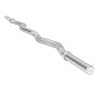 Barra de Musculação W 1,20m Maciça 28mm e Presilhas Envolst