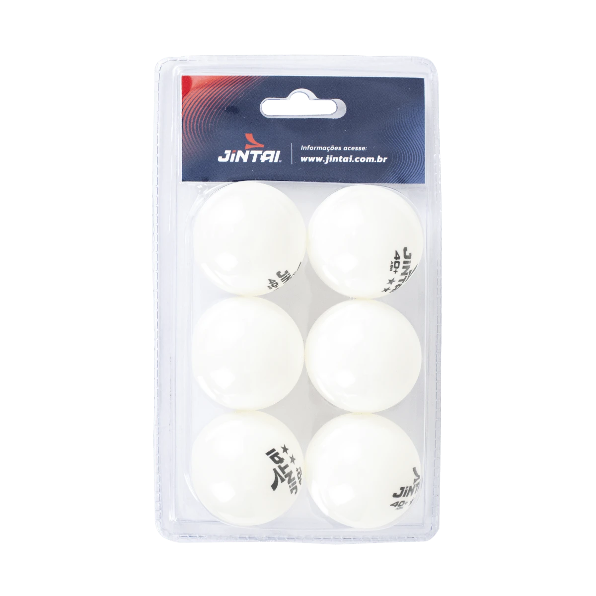 Bolinha de tênis de mesa 2 estrelas Jintai - cnj com 6 und