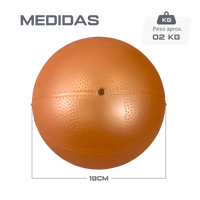 Bola de exercícios (medicine ball econômica) de pvc com areia 2kg laranja Pista e Campo