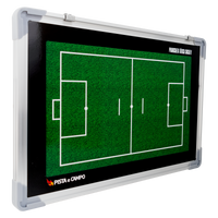 Quadro tático magnético de alumínio com acessórios 45x30 Pista e Campo - Futebol Society