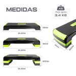 Step Aeróbico Fitness Ajustável 3 Alturas 10 15 20cm Envolst