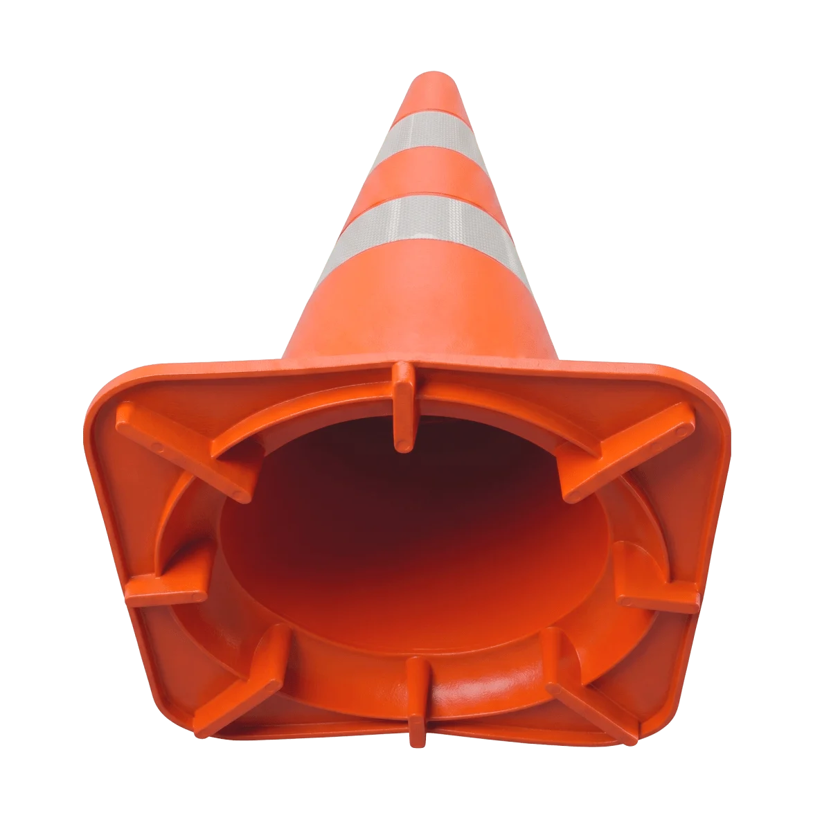 Cone de sinalização de trânsito flexível (emborrachado) refletivo 75cm NBR