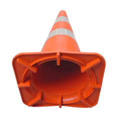 Cone de sinalização de trânsito flexível (emborrachado) refletivo 75cm NBR
