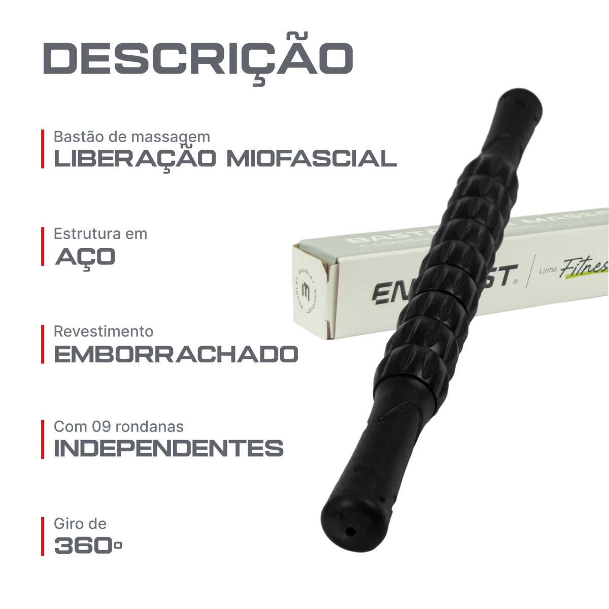 Bastão de Massagem e Liberação Miofascial Envolst