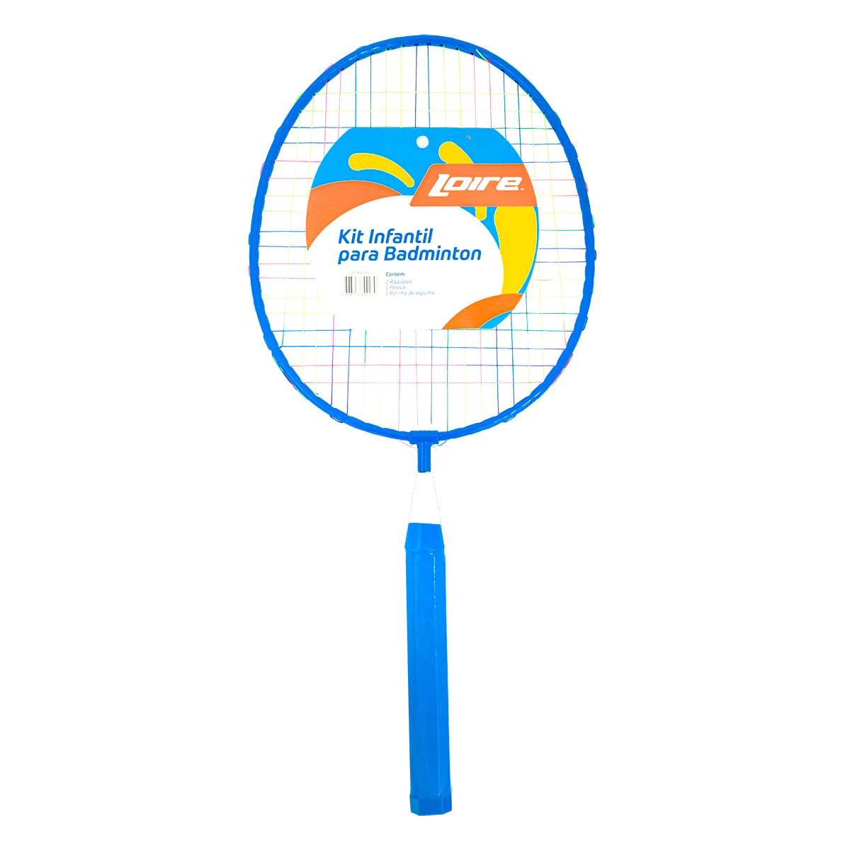 Kit de Badminton Infantil com 2 Raquetes, 1 Peteca e 1 Bola de Espuma Loire						