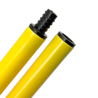 Bastão haste de PVC 1m desmontável em duas partes amarelo Velden
